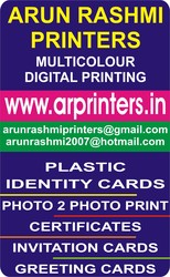 PRINTERS OF MULTICOLOR PLASTIC I CARDS,  CERTIFICATES,  MARKS SHEETS