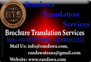 Randawa provides Best Brochure Translation Services 09212799949