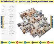 Jlpl falcon view 4bhk ready to move flats in Mohali 95O1O318OO
